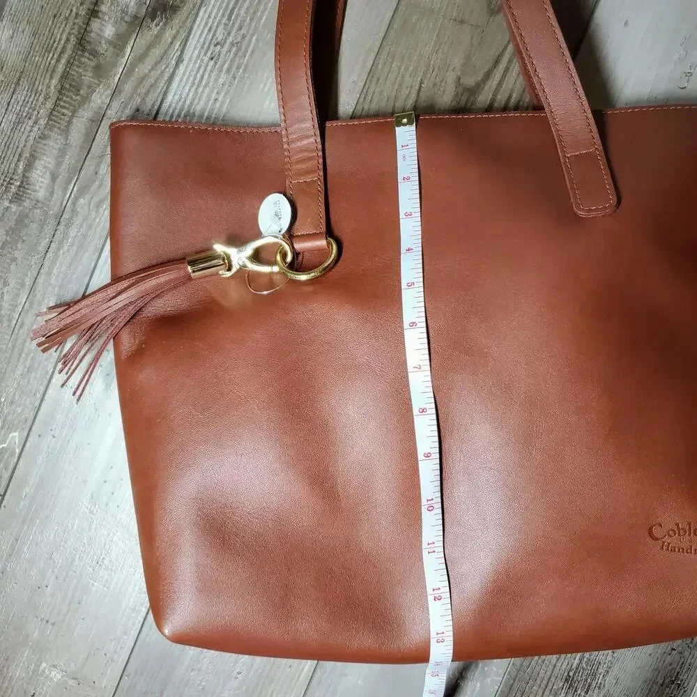 NWT Coblentz U.S.A. Handmade Large Leather Zippered Sierra Tote Bag